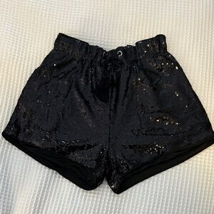 Sequin Black Women's Shorts